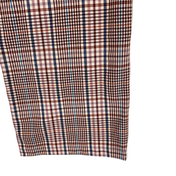 Belle Vere pull on Plaid High Rise Wide Leg Cropped Flat Front pants size 8 - Picture 10 of 16